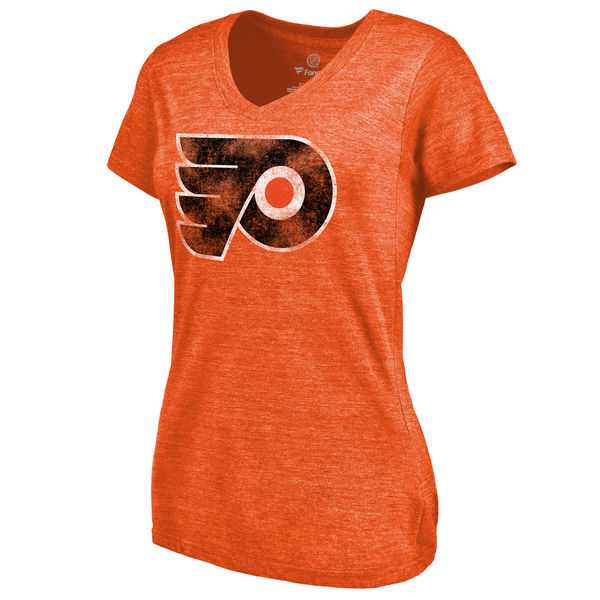 Women's Philadelphia Flyers Distressed Team Primary Logo V Neck Tri Blend T-Shirt Orange FengYun,We sell and wholesale Women's Philadelphia Flyers Distressed Team Primary Logo V Neck Tri Blend T-Shirt Orange FengYun on line form chian!